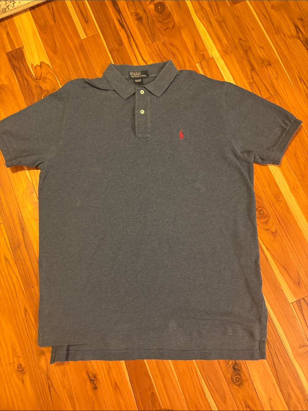 Ralph Lauren Men’s Dark Blue Polo with Red Pony Embroidery